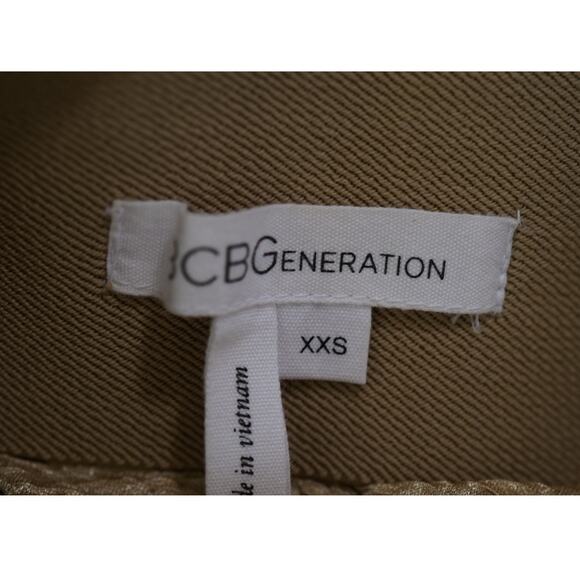 BGBGeneration - Sparkly High Waist Bodycon Mini Skirt in Shimmer Gold / Size XXS - Picture 4 of 6